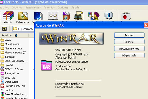 Limitaciones del WinRAR